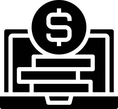 Basit modern dizüstü bilgisayar simgesi, vektör illüstrasyonu