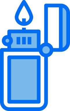 Alevli çakmağın minimalist vektör simgesi