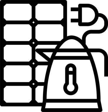 Elektrikli çaydanlığın vektör illüstrasyonu