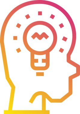 Basit modern fikir simgesi, vektör illüstrasyonu