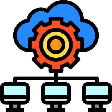 Veritabanı kavramının minimalist vektör simgesi 