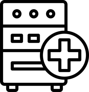 Bilgisayar veri depolamasının vektör illüstrasyon simgesi