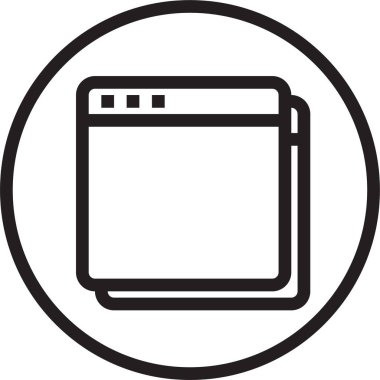 Web tarayıcı, basit vektör simgesi tasarımı