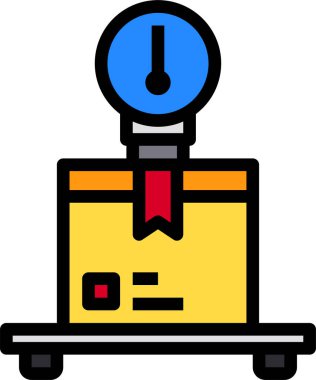 asgari vektör simgesi, paket kutusu ölçümü