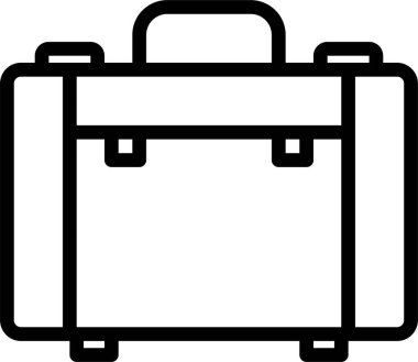 Çanta, evrak çantası ikonu vektör illüstrasyonu 