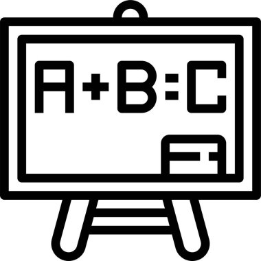 Eğitim ve okul simgesi, vektör illüstrasyonu