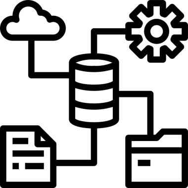 sunucu minimalist vektör simgesi
