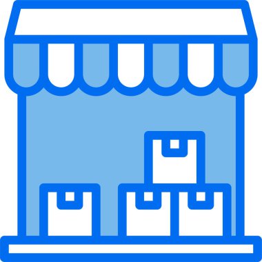 Depo binasının vektör çizimi