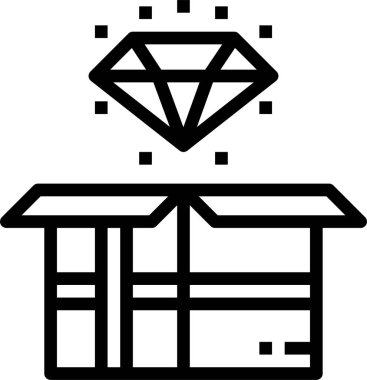 Elmasın minimalist vektör simgesi