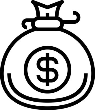 Para kavramının minimalist vektör simgesi