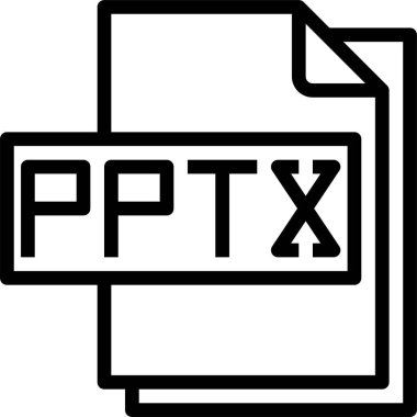 pptx dosya biçimi vektör illüstrasyonu 