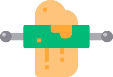 yemek ikonu, vektör illüstrasyonu