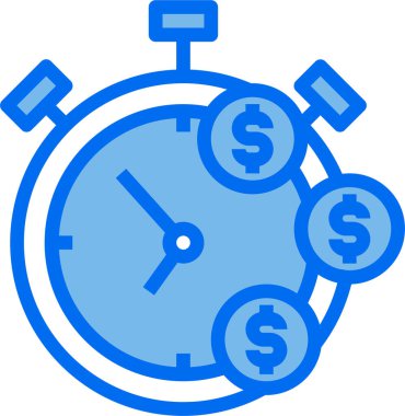 Zamanın minimalist vektör simgesi