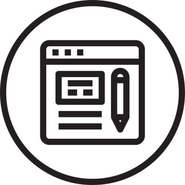 Web tarayıcı, basit vektör simgesi tasarımı