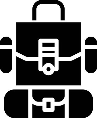 Modern tasarım minimalist vektör simgesi, sırt çantası