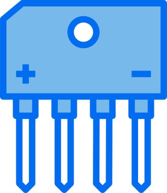 Dijital işlemci simgesi. Çip simgesi. Teknoloji simgesi