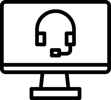 Müşteri hizmeti simgesi, vektör illüstrasyonu