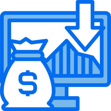 Para kavramının minimalist vektör simgesi