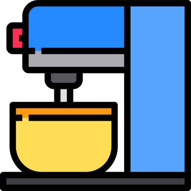 Karıştırıcı Mutfak simgesi, vektör illüstrasyonu