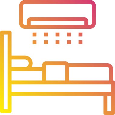 Fabrika vektör simgesi. bicolor düz sembol, turuncu ve sarı renkler, yuvarlak açılar, yeşil arkaplan