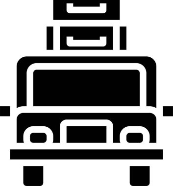 Tatil ve seyahat için araba bagajının vektör illüstrasyonu