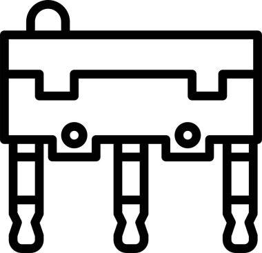 Elektronik şalterin vektör illüstrasyonu 