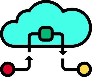 veri teknolojisi yönetim kavramı, vektör illüstrasyonu
