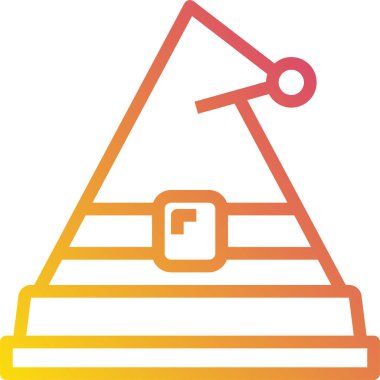 Cadılar Bayramı şapkasının vektör illüstrasyon simgesi