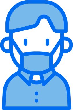 çocuk Avatar. Tıbbi maske takan çocuk