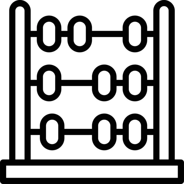Modern Design Minimalistisch Vectoricoon Abacus — Stockvector
