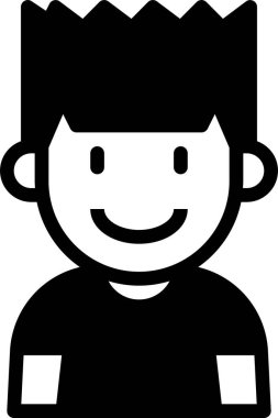 kullanıcı profili, çocuk avatarı, vektör illüstrasyonu 