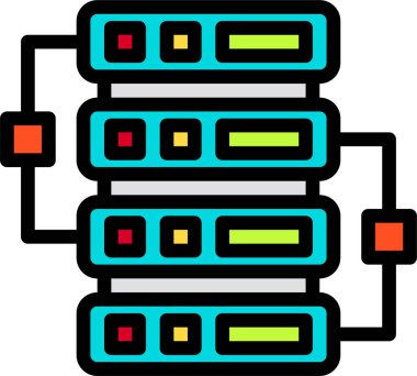 sunucu minimalist vektör simgesi