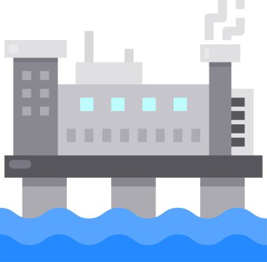 Petrol platformunun vektör çizimi