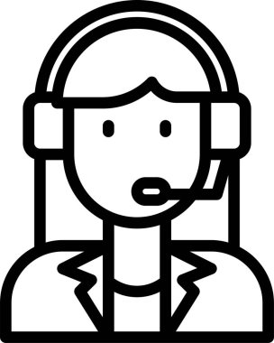 Müşteri hizmeti simgesi, vektör illüstrasyonu