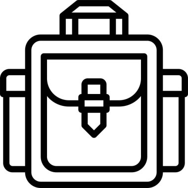 Okul Çantası minimalist vektör simgesi