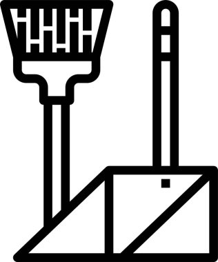 Temiz toz süpürgesi düz simge, vektör illüstrasyonu