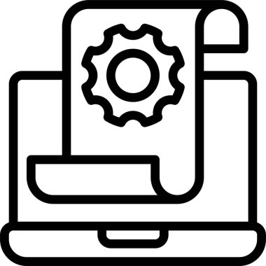 iş raporu minimalist vektör simgesi