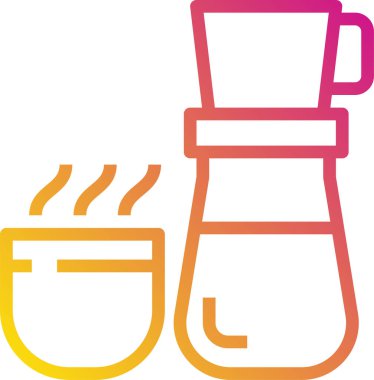 kahve damlatıcı vektör simgesi