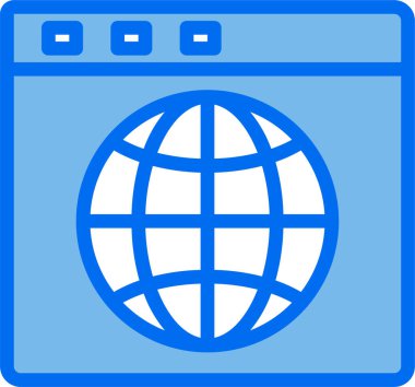 Web tarayıcısının minimalist vektör simgesi