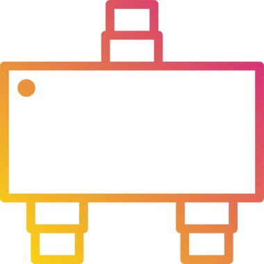 Dijital işlemci simgesi. Çip simgesi. Teknoloji simgesi