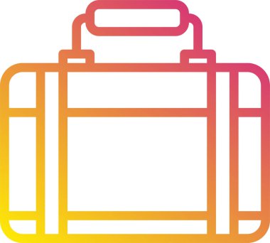 Bagaj çantasının minimalist vektör simgesi