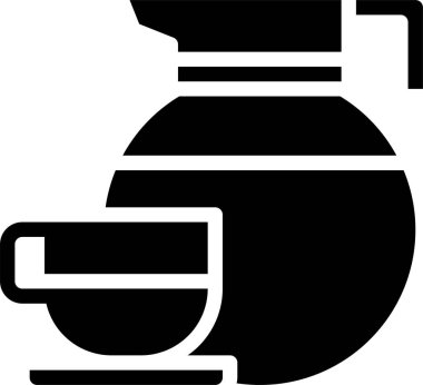 kahve fincanı simgesi, vektör illüstrasyonu 