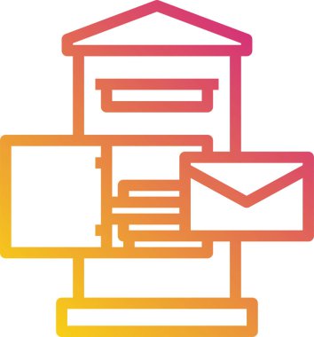 e- posta simgesi vektör illüstrasyonu 