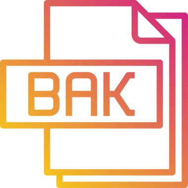 Bak dosya biçimi vektör illüstrasyonu 