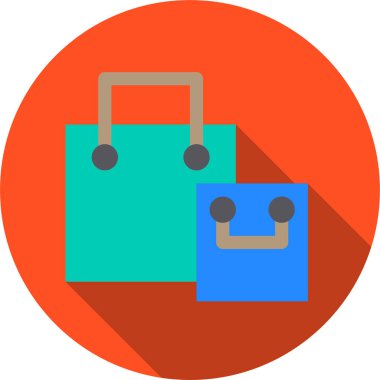 Alışveriş kavramının minimalist vektör simgesi 