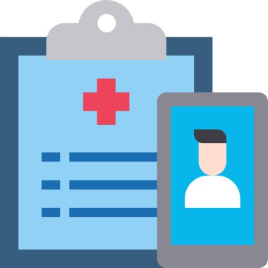 Tıbbi haç ve akıllı telefonun vektör çizimi