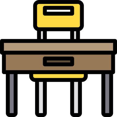 Masa simgesi, vektör illüstrasyonu