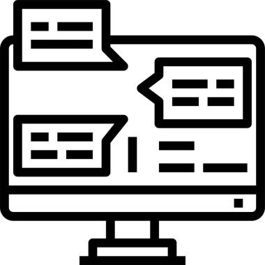 bilgisayar izleme simgesi, vektör illüstrasyonu