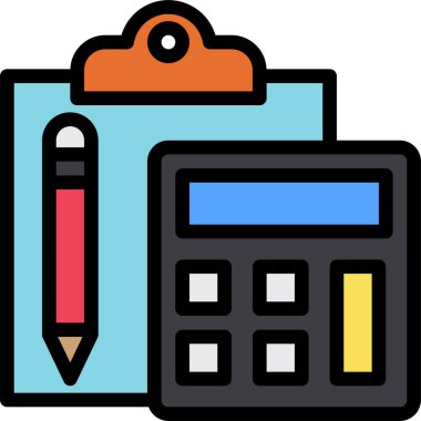 hesap makinesi simgesi, vektör illüstrasyonu 