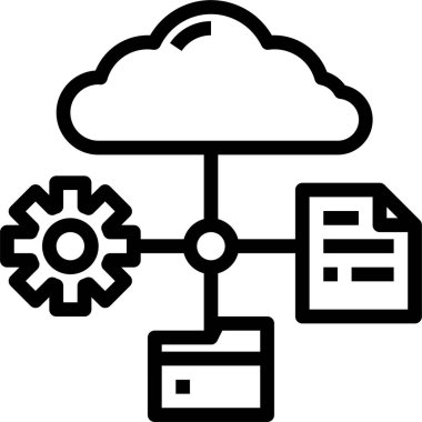 Veritabanı kavramının minimalist vektör simgesi 